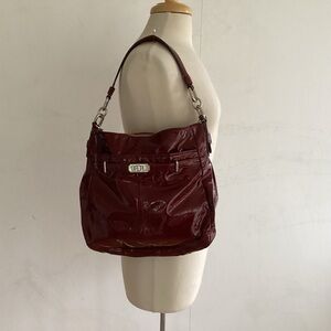 Coach Chelsea Ashlyn F17861 Hobo Burgundy Patent Shoulder Bag AUC